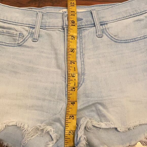 Abercrombie & Fitch Distressed Frayed Hem Denim Shorts Festival Summer Spring - Picture 4 of 9